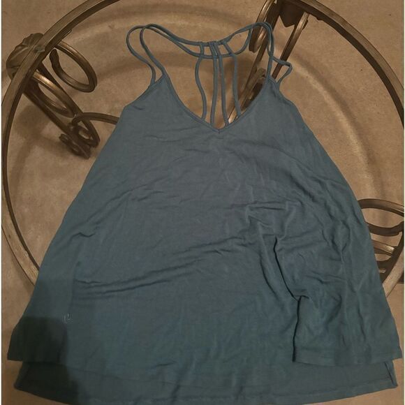 Express Teal tank with back strappy detail - Picture 1 of 3